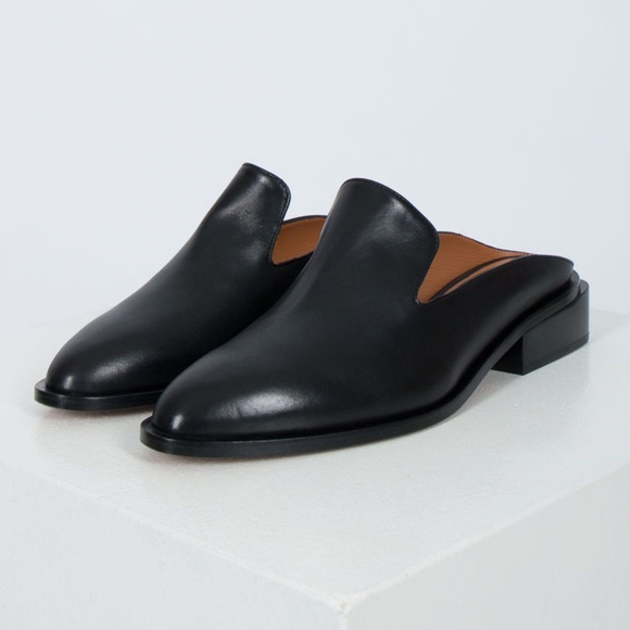 CLERGERIE Ximena Leather Mules Slides in Black Size FR 39.5 - Picture 1 of 5